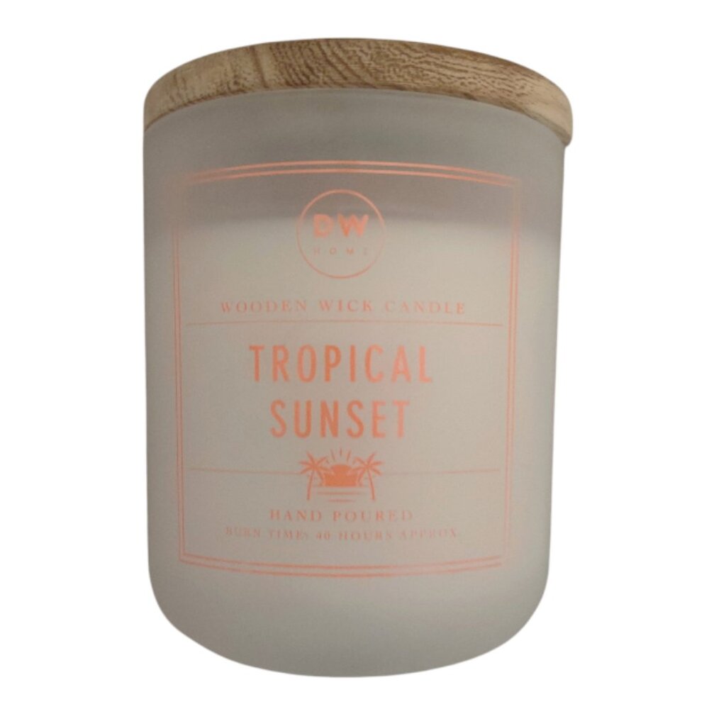 DW Home Tropical Sunset Hand Poured Wooden Wick Candle